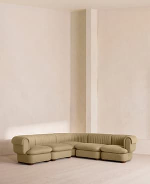 Rava Sectional Sofa - Corner Sofa - Linen - Wheat - US - Listing Image