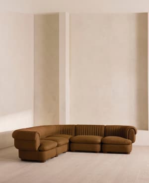 Rava Modular Sofa - Corner Sofa - Linen - Terracotta - UK - Hover Image