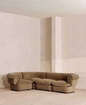 Rava Modular Sofa - L-Shape Sofa - Velvet - Truffle - UK - Listing Image