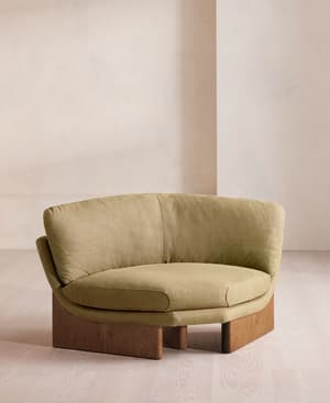 Tellis Corner Chair - Linen - Wheat - US - Listing Image
