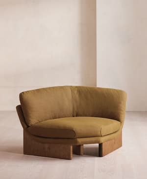 Tellis Corner Chair - Linen - Ochre - UK - Listing Image