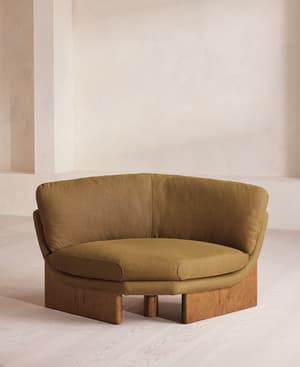 Tellis Corner Chair - Linen - Ochre - US - Hover Image