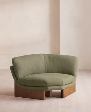 Tellis Corner Chair - Linen - Sage - US - Listing Image