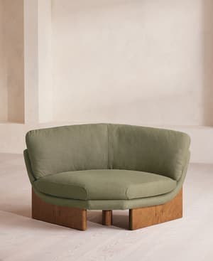 Tellis Corner Chair - Linen - Sage - US - Hover Image