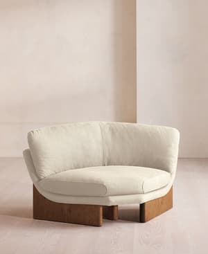 Tellis Corner Chair - Linen - Bisque - UK - Listing Image