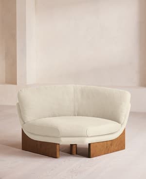 Tellis Corner Chair - Linen - Bisque - US - Hover Image