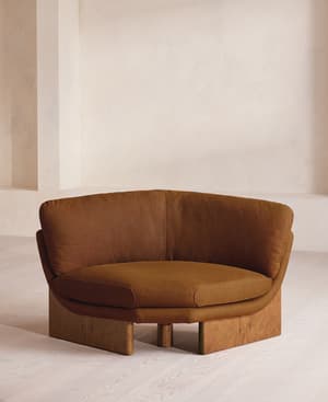 Tellis Corner Chair - Linen - Terracotta - US - Hover Image