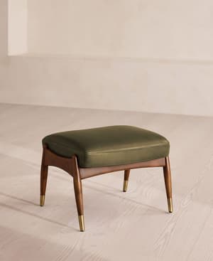 Theodore Footstool - Leather - Moss - US - Listing Image