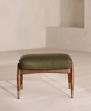 Theodore Footstool - Leather - Moss - US - Hover Image