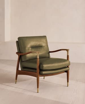 Theodore Armchair - Leather Moss - US - Listing Image