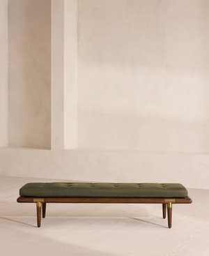 Theodore Bench - Leather - Moss - US - Hover Image