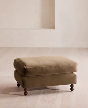 Audrey Rectangle Ottoman - Velvet - Truffle - UK - Listing Image