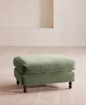 Audrey Rectangle Ottoman - Velvet - Seafoam - UK - Listing Image