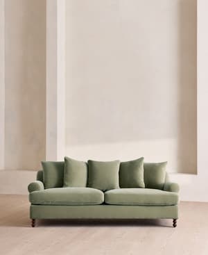 Audrey Three Seater Sofa - Velvet - Seafoam - UK - Listing Image