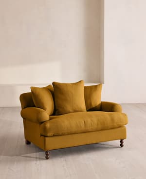 Audrey Loveseat - Linen - Turmeric - UK - Listing Image
