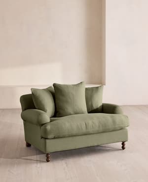 Audrey Loveseat - Linen - Sage - Listing Image