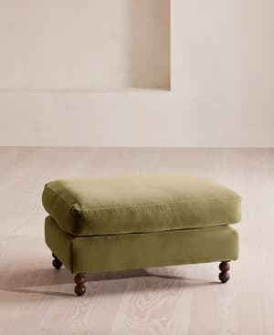 Audrey Rectangle Ottoman - Velvet - Lichen - Listing Image
