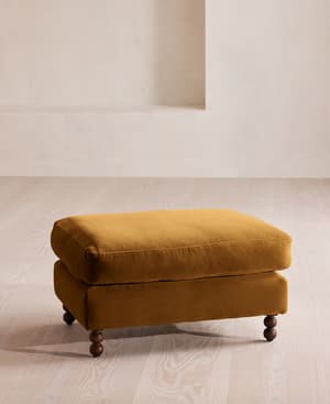 Audrey Rectangle Ottoman - Velvet - Mustard - Listing Image
