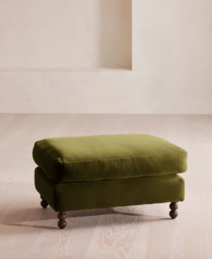 Audrey Rectangle Ottoman - Velvet - Olive - Listing Image
