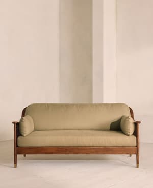 Atlanta Three Seater Sofa - Linen - Wheat - Listing Image