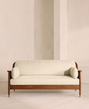 Atlanta Three Seater Sofa - Linen - Bisque - Listing Image