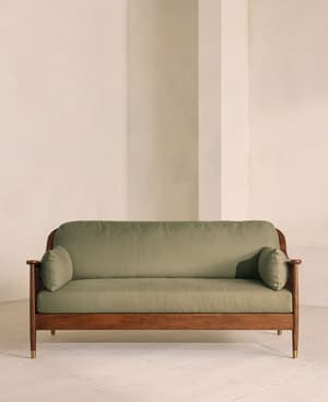 Atlanta Three Seater Sofa - Linen - Sage - Listing Image