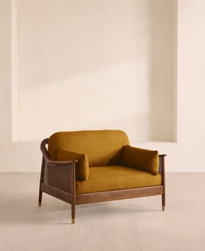 Atlanta Loveseat - Linen - Turmeric - UK - Listing Image