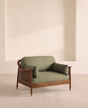 Atlanta Loveseat - Linen - Sage - Listing Image