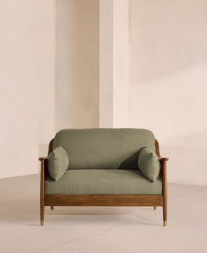Atlanta Loveseat - Linen - Sage - Hover Image