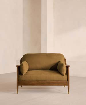 Atlanta Loveseat - Linen - Ochre - Hover Image