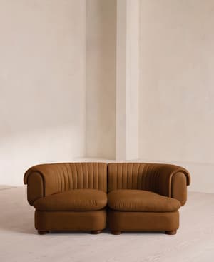 Rava Modular Sofa - Three Seater - Linen - Terracotta - UK - Listing Image