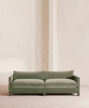 Ashford Four Seater Sofa - Velvet - Seafoam - US - Hover Image