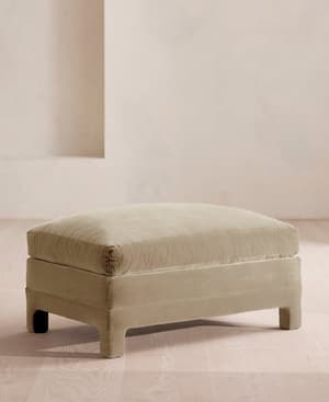 Ashford Ottoman - Velvet - Oyster - US - Listing Image