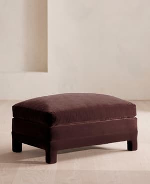 Ashford Ottoman - Velvet - Aubergine - US - Listing Image