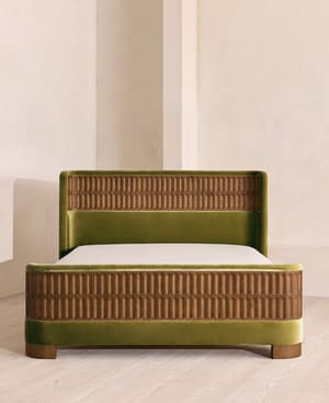 Devon Bed - Queen - Velvet - Olive - US - Hover Image