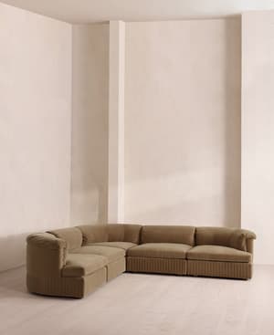 Oona Modular Sofa - Corner Sofa - Velvet - Truffle US - Hover Image