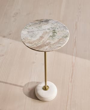 Fleet Side Table - Small - Terra Bianca Marble - Hover Image