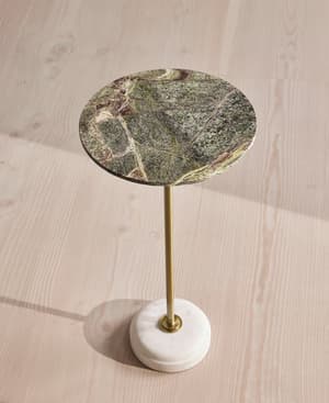 Fleet Side Table - Small - Verde Bosque Marble - Hover Image