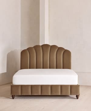 Manette Bed - with Twisted Cord - Full - Velvet - Truffle - US - Hover Image