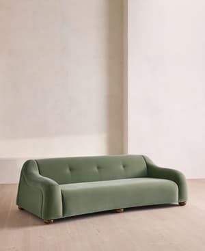 Liana Three Seater Sofa - Velvet - Seafoam - UK - Listing Image