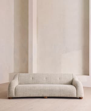 Liana Three Seater Sofa - Cotton Linen Tweed - UK - Listing Image
