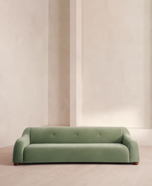 Liana Four Seater Sofa - Velvet - Seafoam - UK - Hover Image