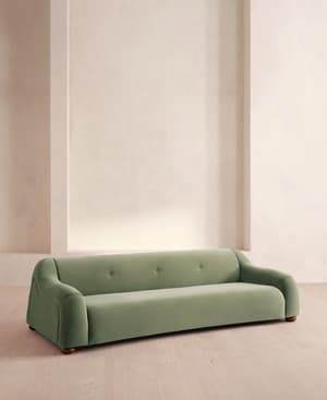 Liana Four Seater Sofa - Velvet - Seafoam - UK - Listing Image