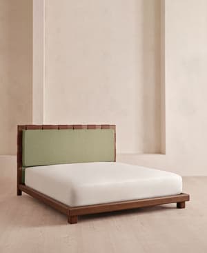 Barnaby Bed - King - Wool Linen - Sage - UK - Listing Image
