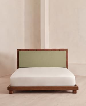 Barnaby Bed - King - Wool Linen - Sage - UK - Hover Image