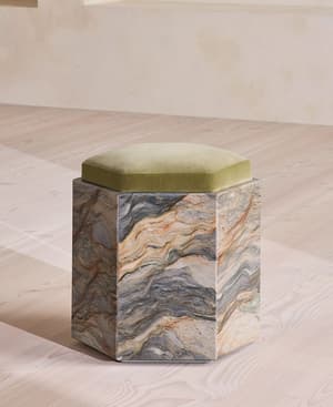 Novi Footstool - Velvet - Lichen - US - Listing Image