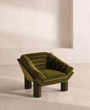 Orson Armchair - Velvet - Olive - US - Hover Image