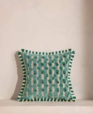 Jeremiah Square Cushion - Aqua - Listing Image