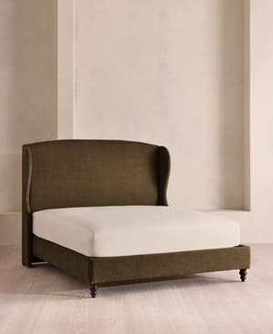 Rivas Bed - King - Linen Chenille - Chocolate - US - Listing Image