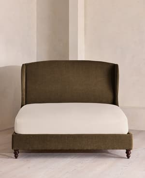 Rivas Bed - King - Linen Chenille - Chocolate - US - Hover Image